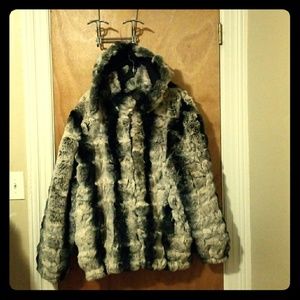 Chinchilla hooded jacket